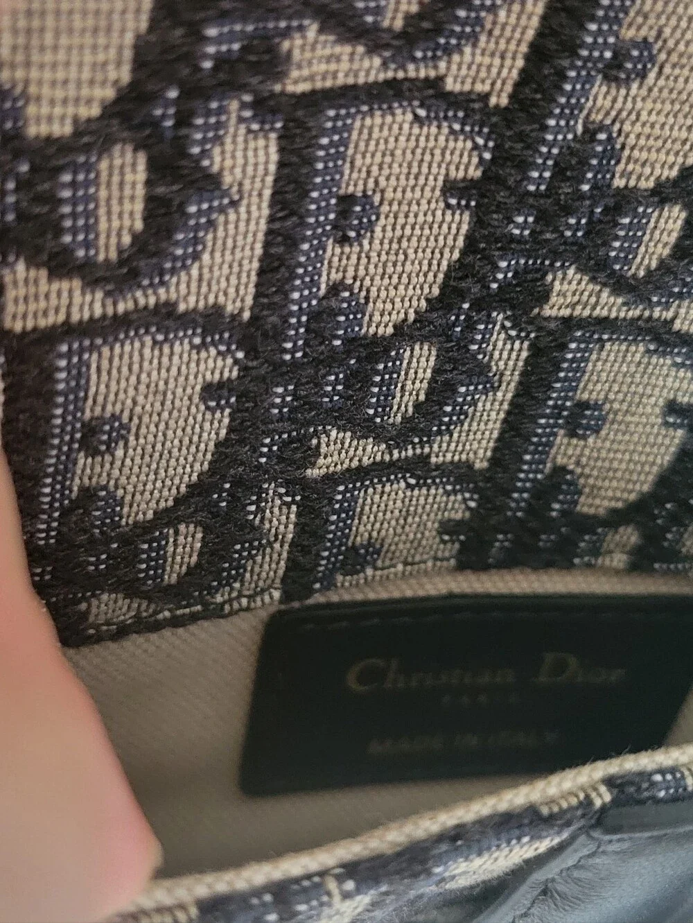 Christian Dior Blue Oblique Saddle Bag Belt Pouch